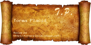 Torma Placid névjegykártya
